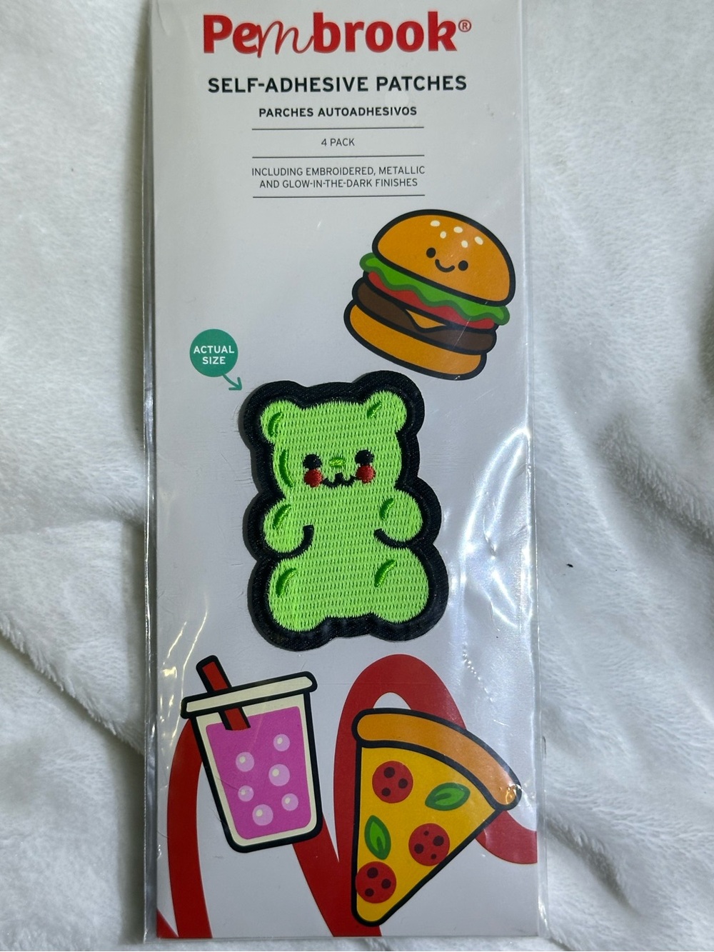 Pembrook Self Adhesive Patches Food & Gummy Bear Pack (4 Count)